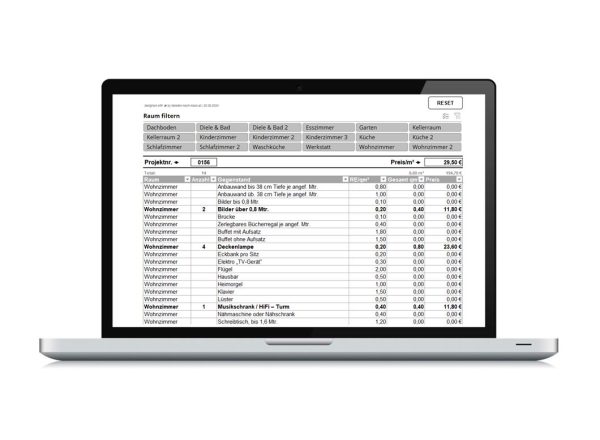 excel vorlage - kalkulation von entsorgungskosten umzugskosten